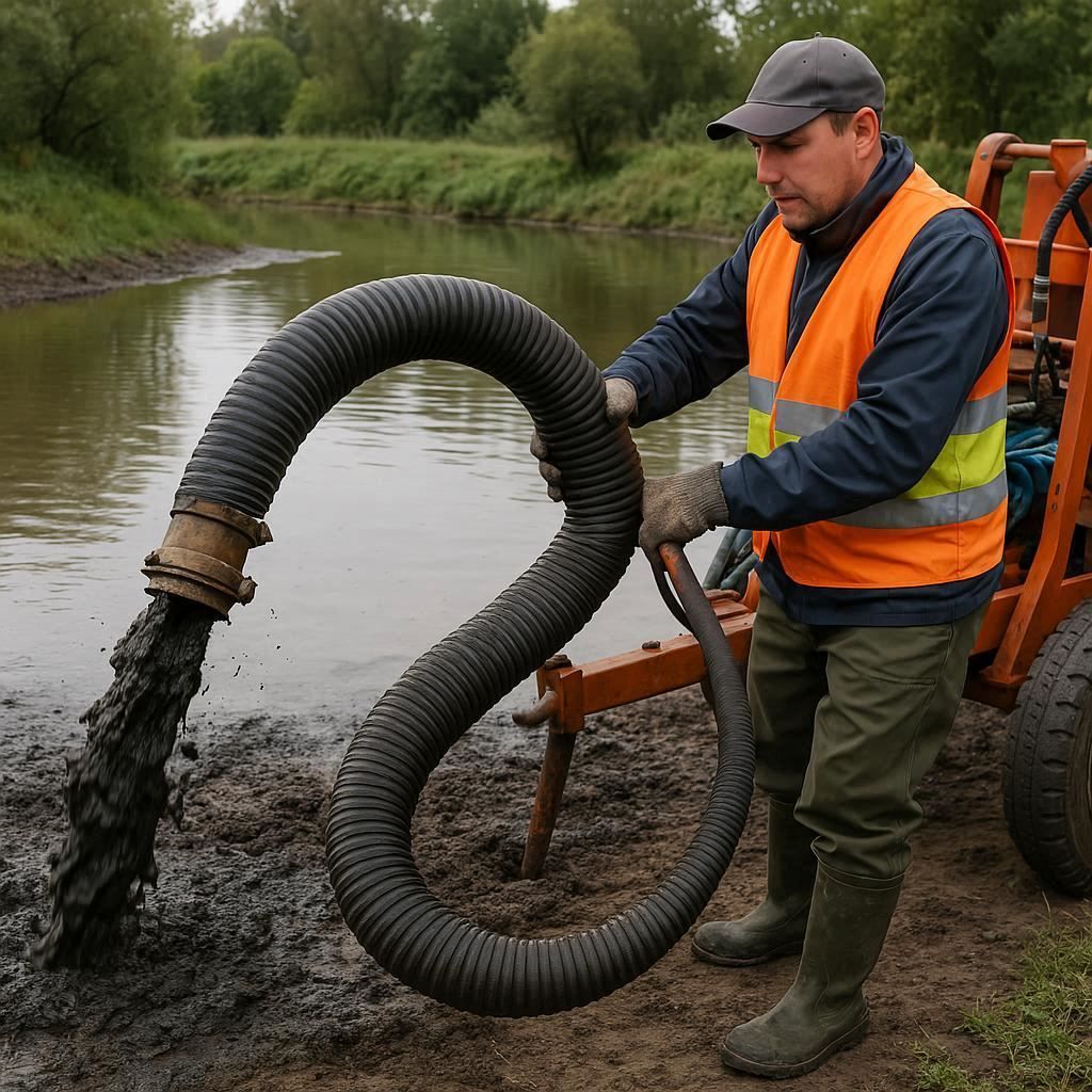 Очистка прудов и водоемов от ила в Феодосии