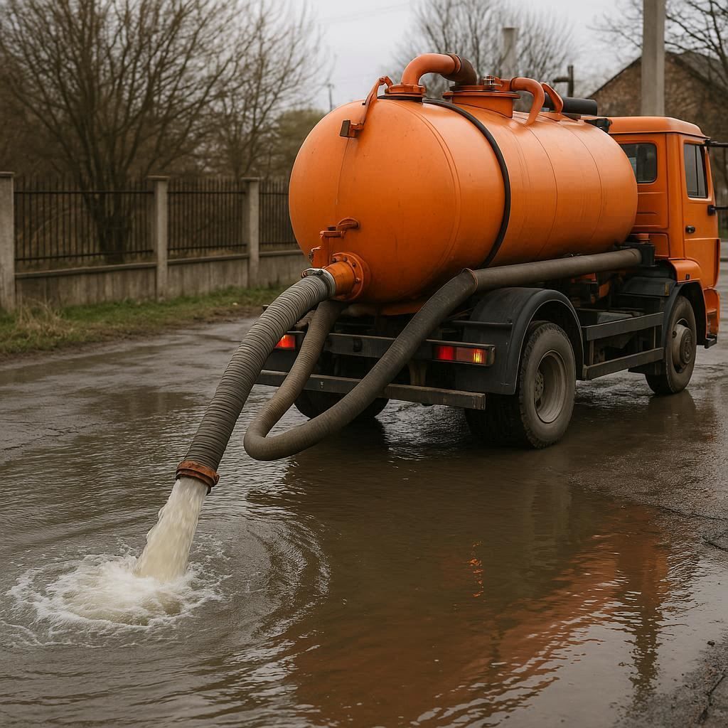 Откачка воды в Феодосии