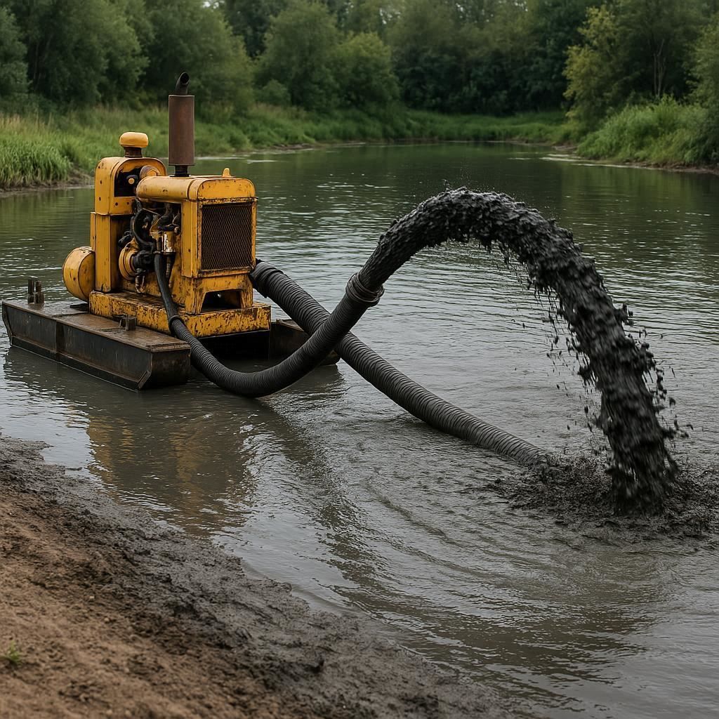 Очистка прудов и водоемов от ила в Феодосии
